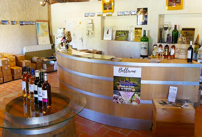caveau de dégustation des vignobles Lajonie à Monbazillac et Bergerac en Dordogne